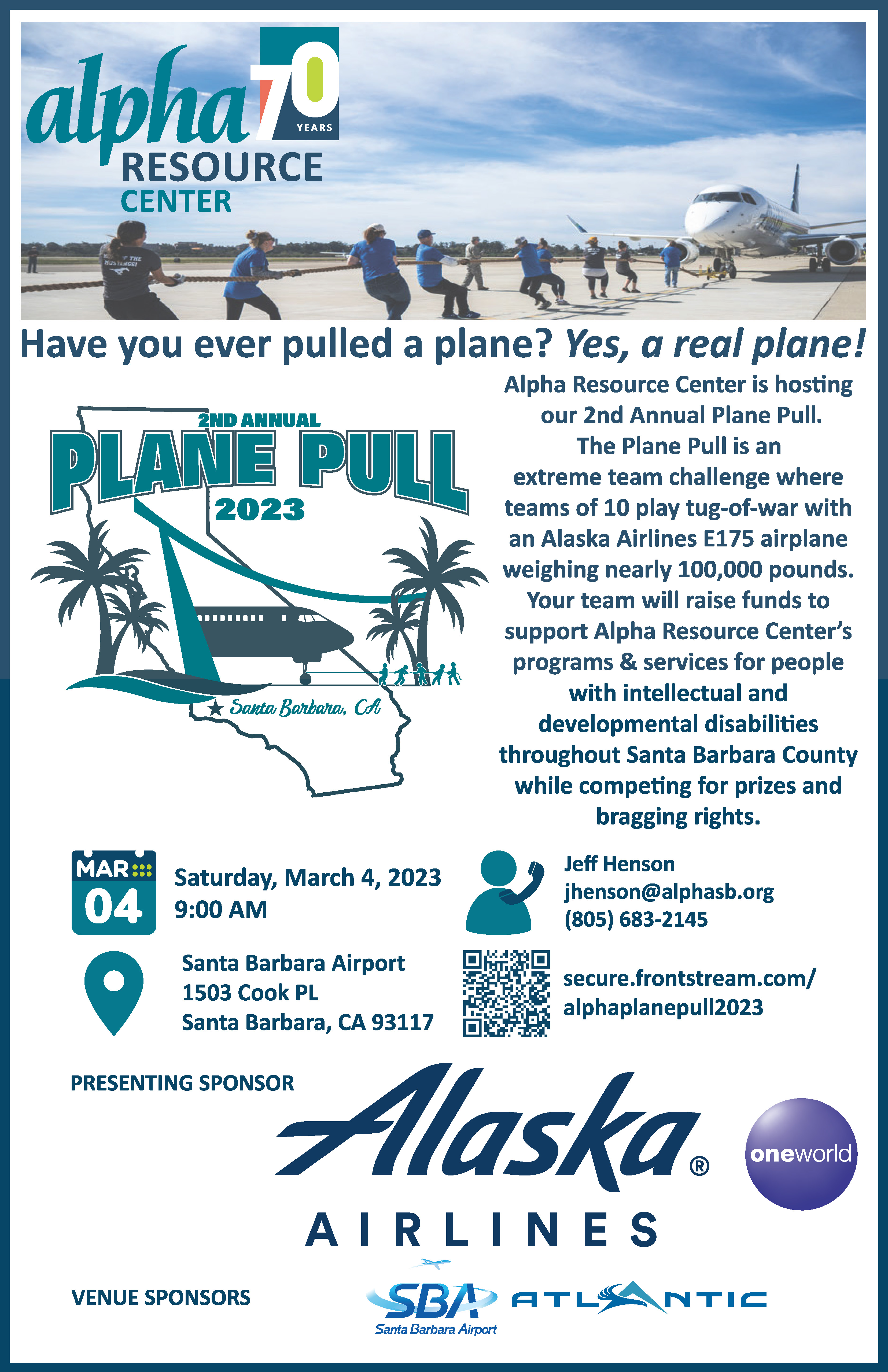 Plane Pull flyer with details about the event