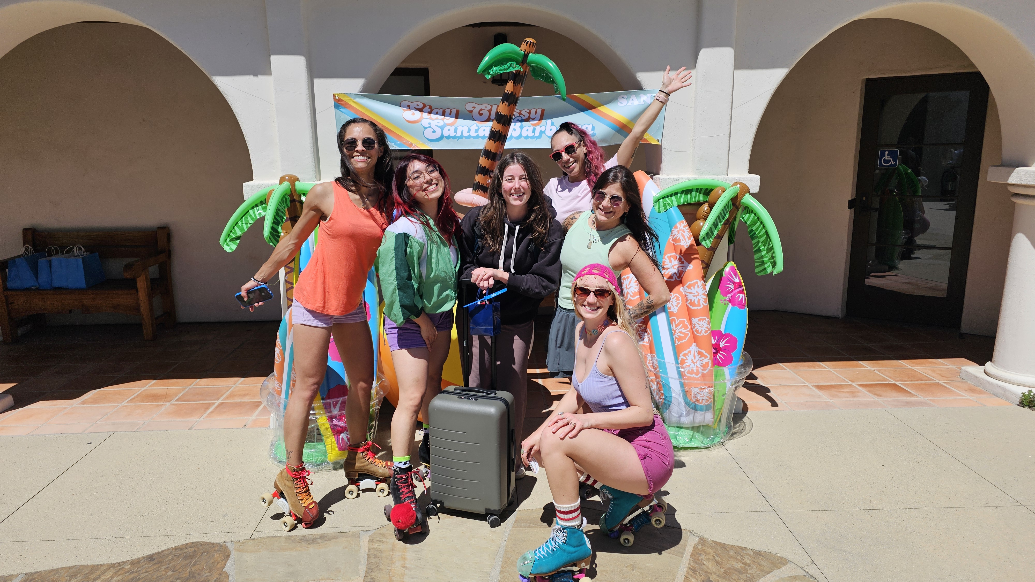 San Diego Gate Launch roller skaters