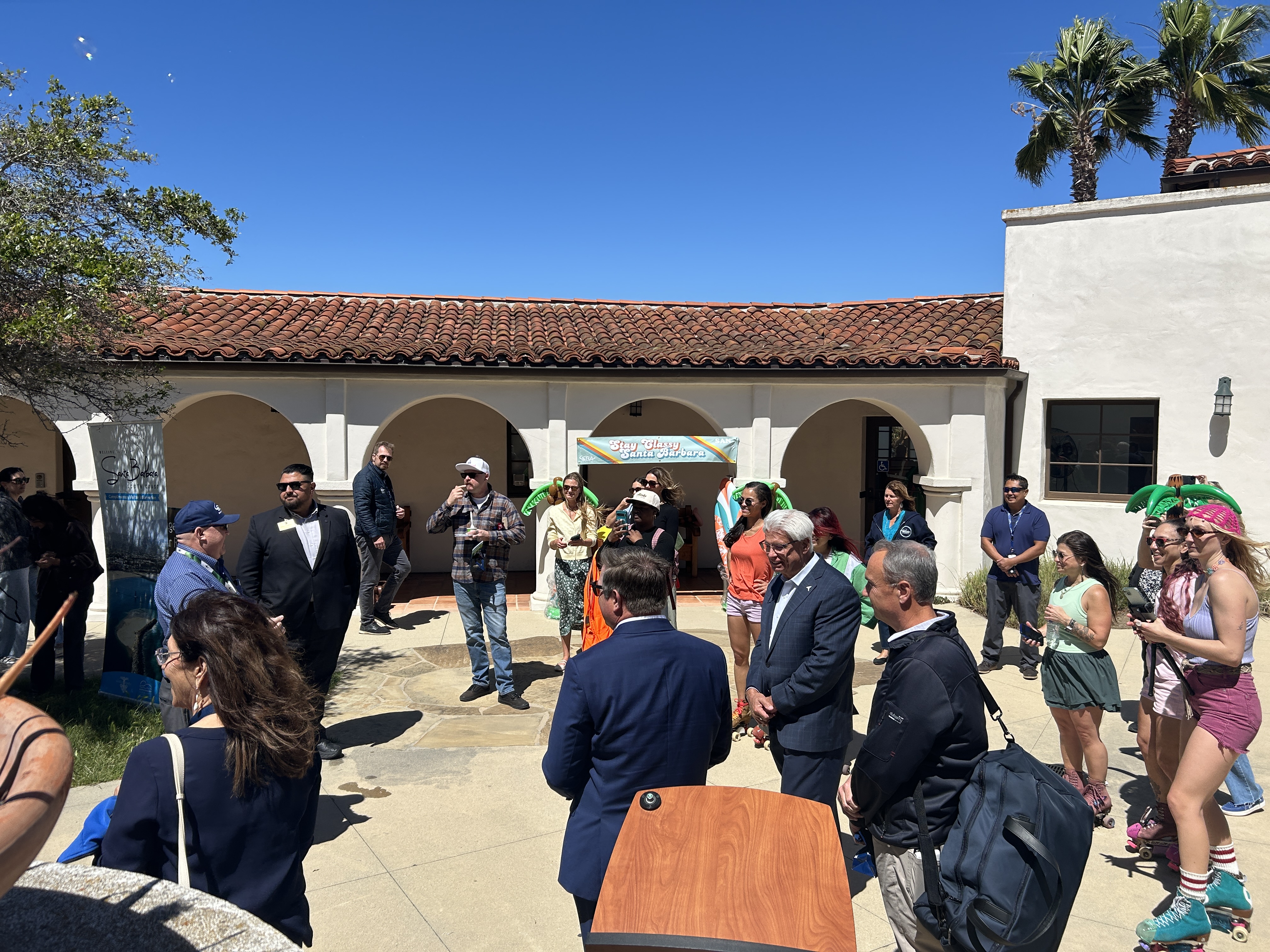 Group gathered at SBA for San Diego Gate Launch