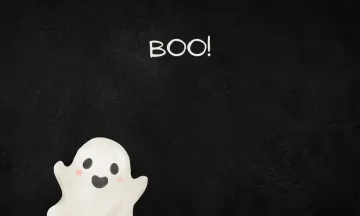 Cartoon Ghost with the word Boo