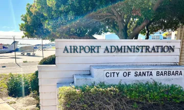 Airport admin building sign