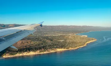 View out of an airplane window