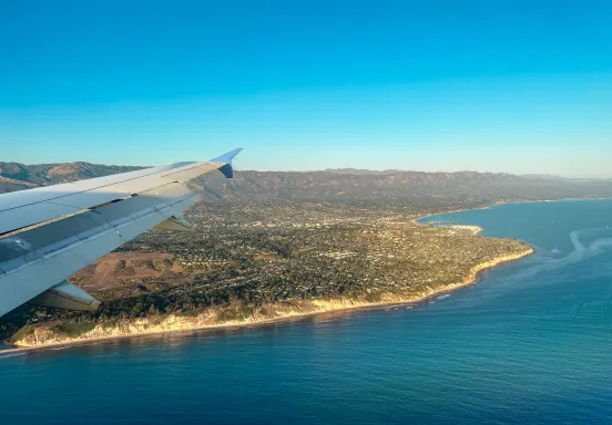 View out of an airplane window
