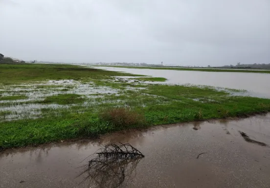 SBA airfield flooding after heavy rain