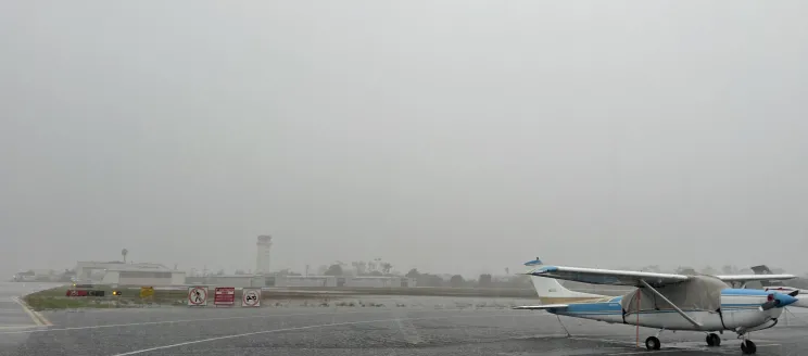 SBA airfield on a very rainy day