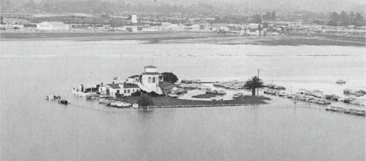 Airport Terminal and runways flooded