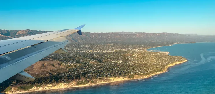 View out of an airplane window